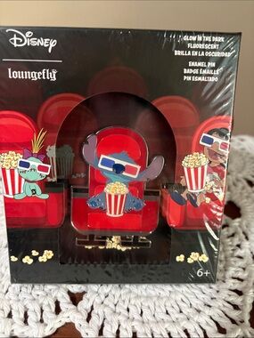 Loungefly Disney Stitch Popcorn Enamel Pin —Limited Edition NIB
